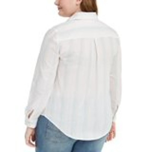 Style & Co. Womens Plus Size Striped Shirt, Rainbow, 3X - Picture 2 of 9